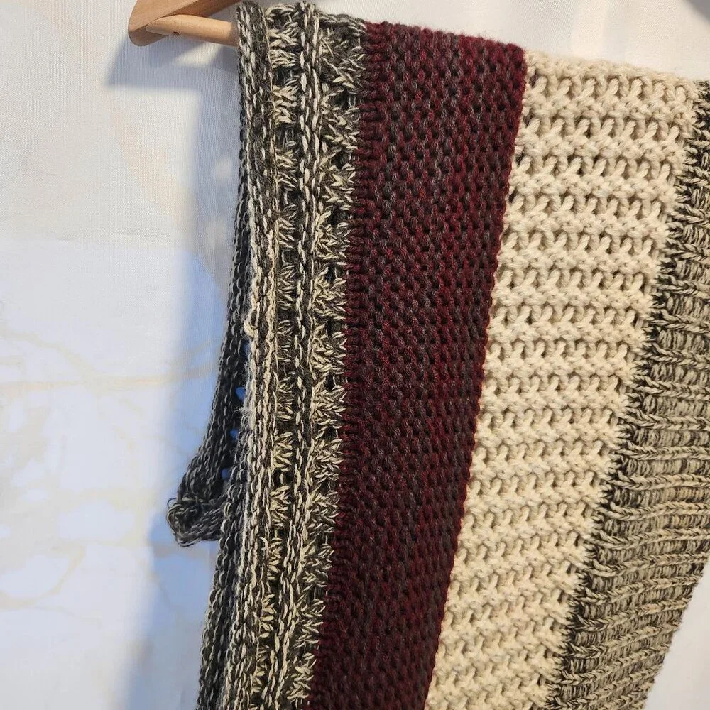 Infinity Scarf Look by M Amos Stripe Multicolor Crochet‎ 15